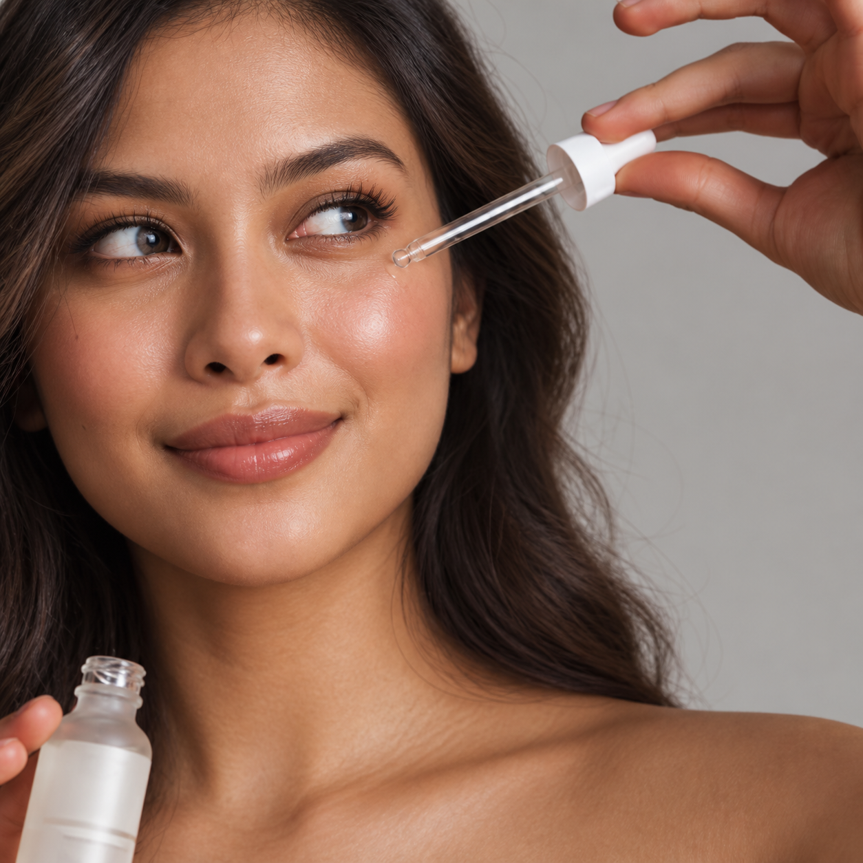 Filipino skincare model